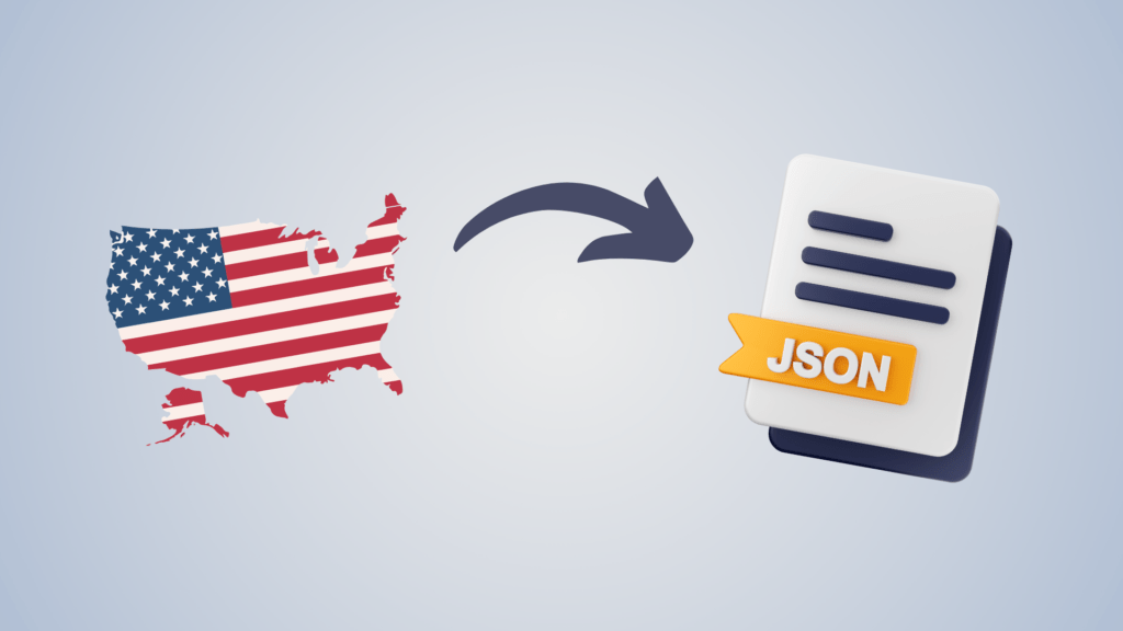 USA states as JSON array