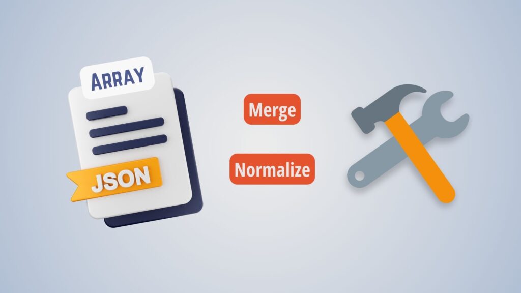 JSON array merge and normalize